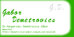 gabor demetrovics business card